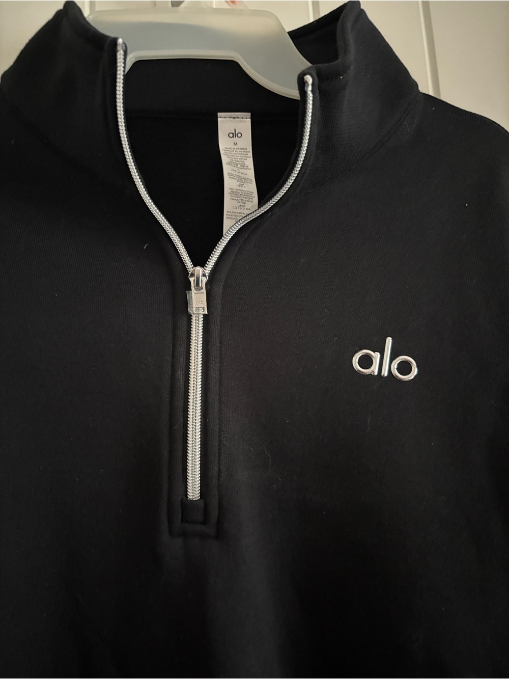 ALO Accolade 1/4 Zip Pullover with Silver Logo - Picture 6 of 10